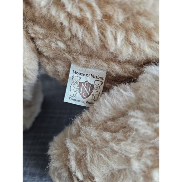 Vtg House of Nisbet Jack's Teddy Bear Jointed Crushed Alpaca Plush 15" 571 Tags - Picture 13 of 16